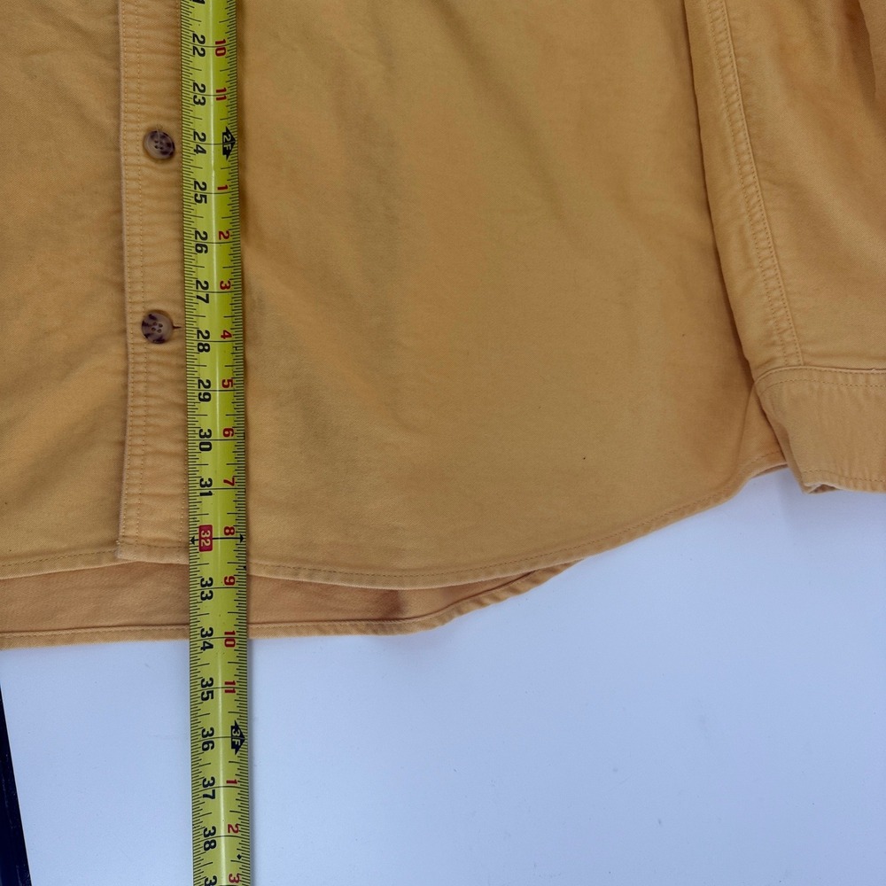 Duluth Trading Co Mens 3XL Mustard Yellow Cotton Heavyweight Work Shirt L/S - Picture 5 of 5